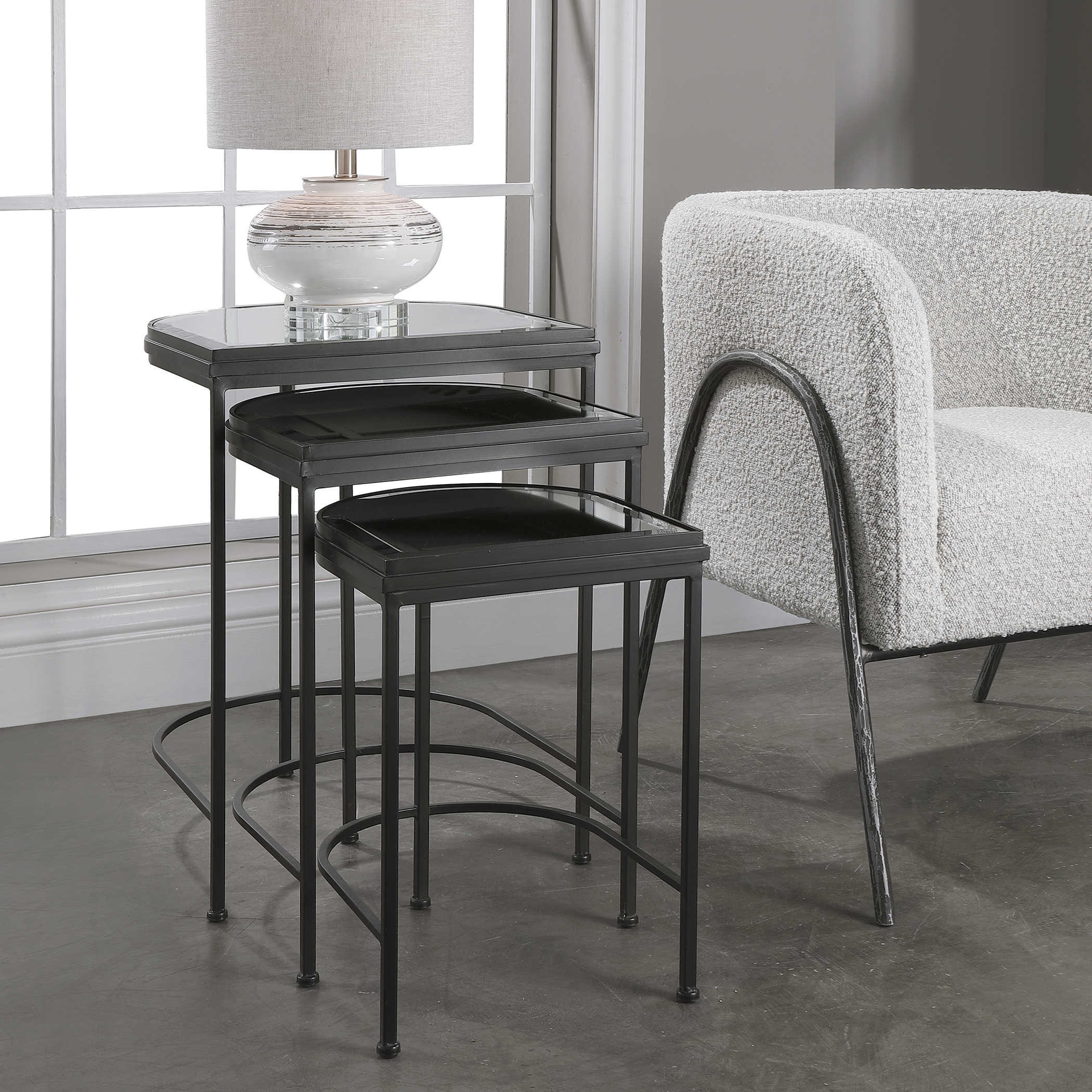 Uttermost Accent Furniture Occasional Tables Black Nesting Tables